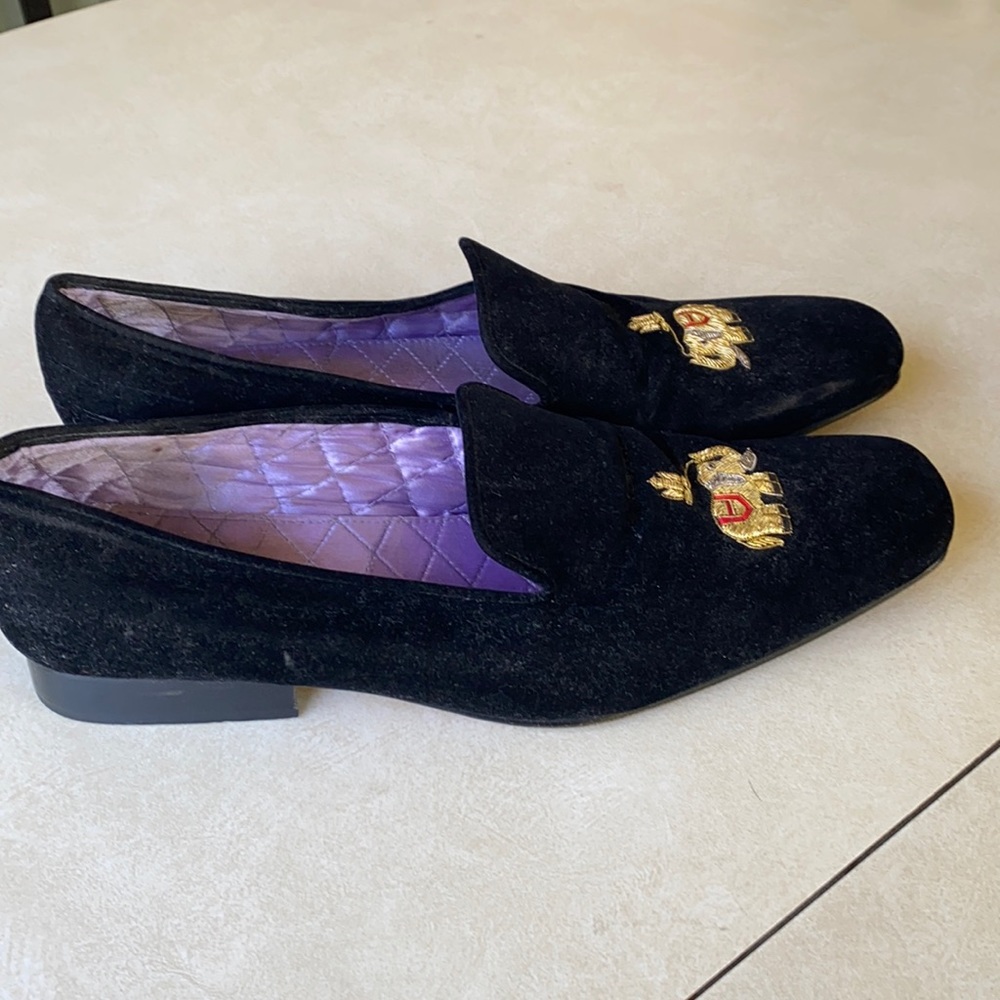 Lotus Arts de Vivre Black Beaded Mules